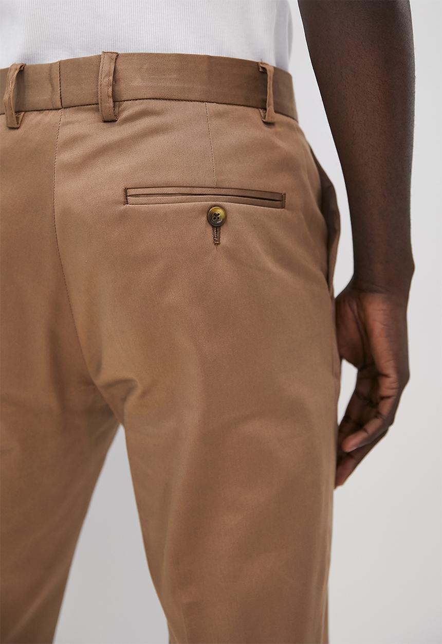 Superbalist - Cotton sateen suit trouser - mocca