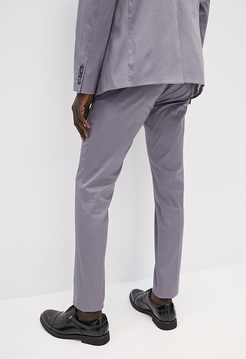 Superbalist - Cotton sateen suit trouser - grey