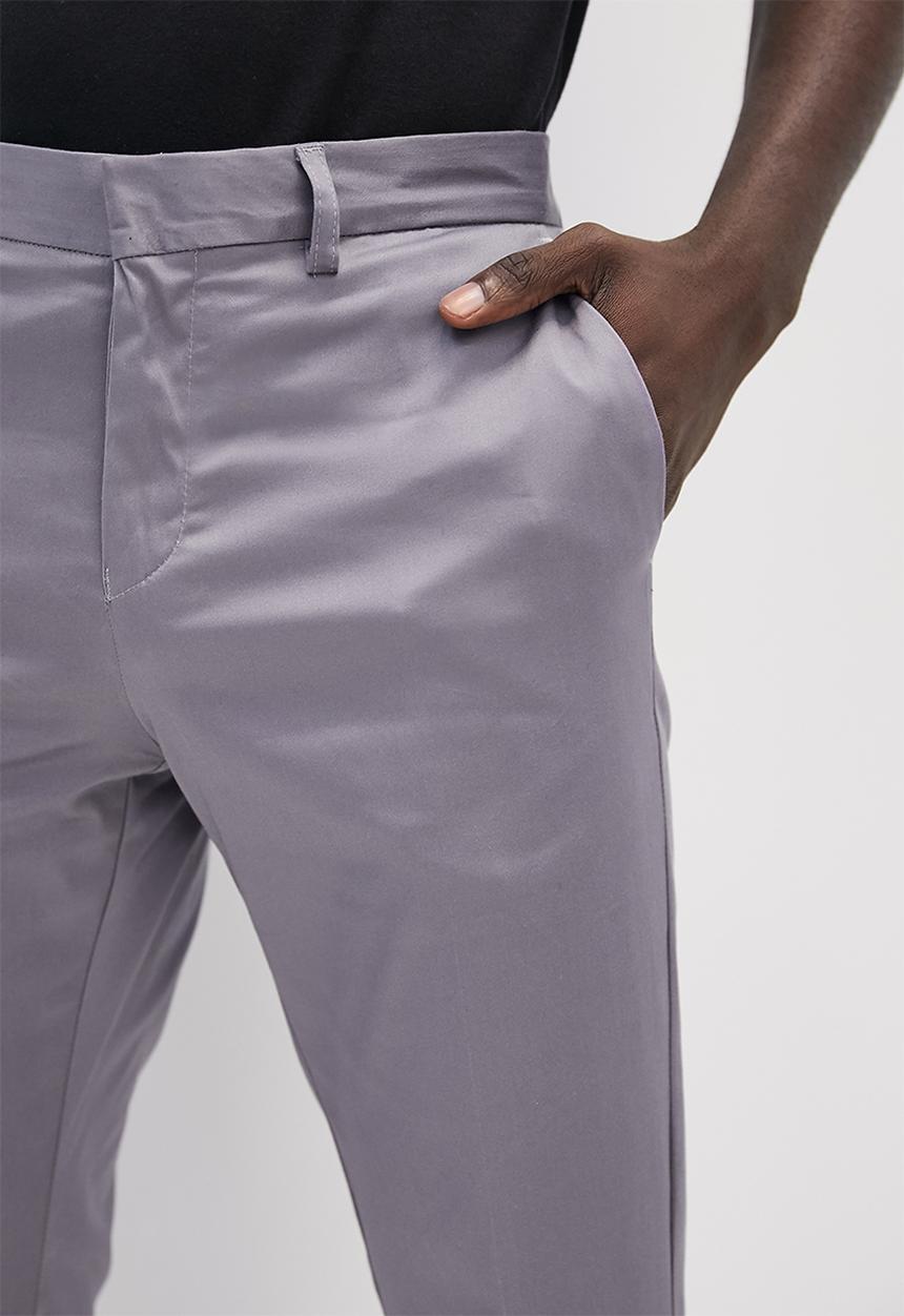 Superbalist - Cotton sateen suit trouser - grey