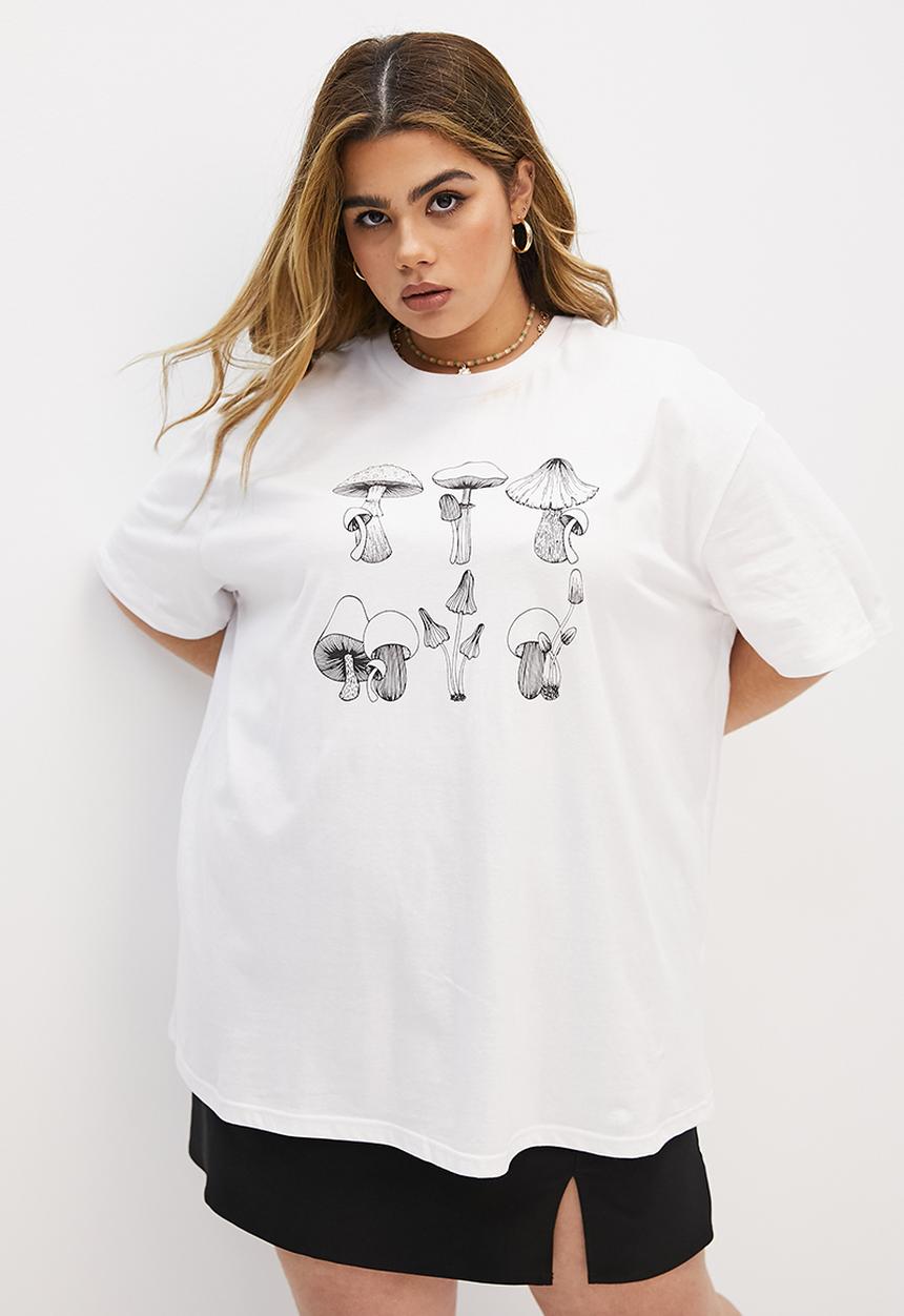 Blake - Oversized graphic tee - white