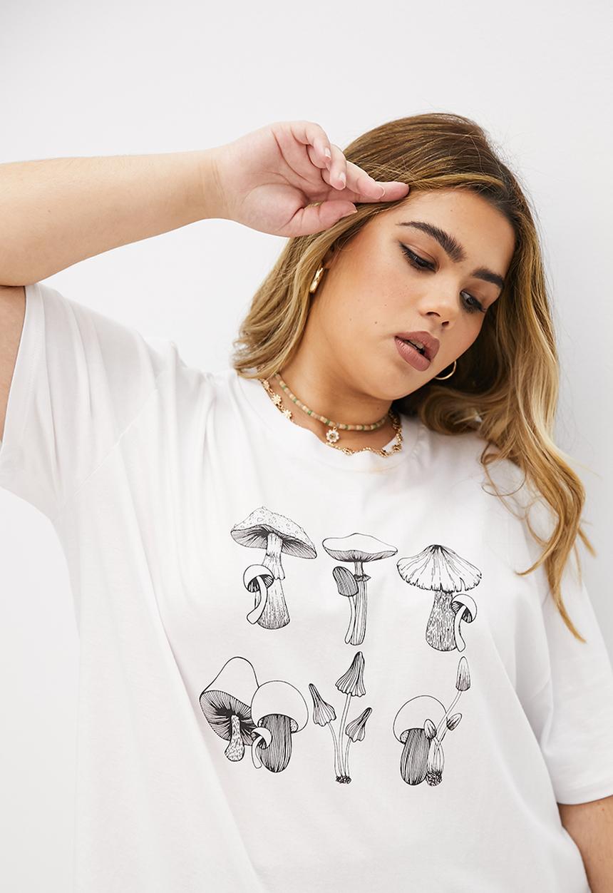 Blake - Oversized graphic tee - white
