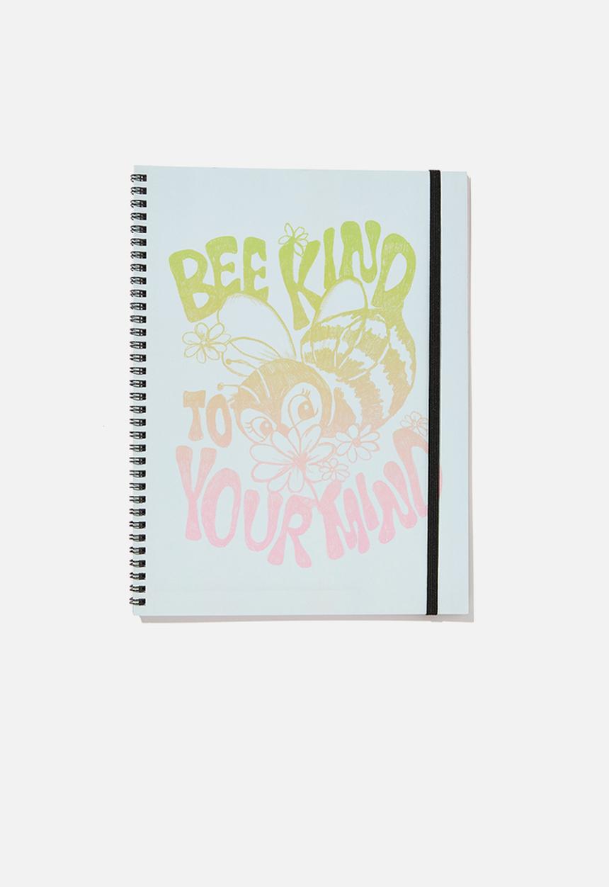 Typo - A4 notebook recycled - rg asia be kind to your mind - white