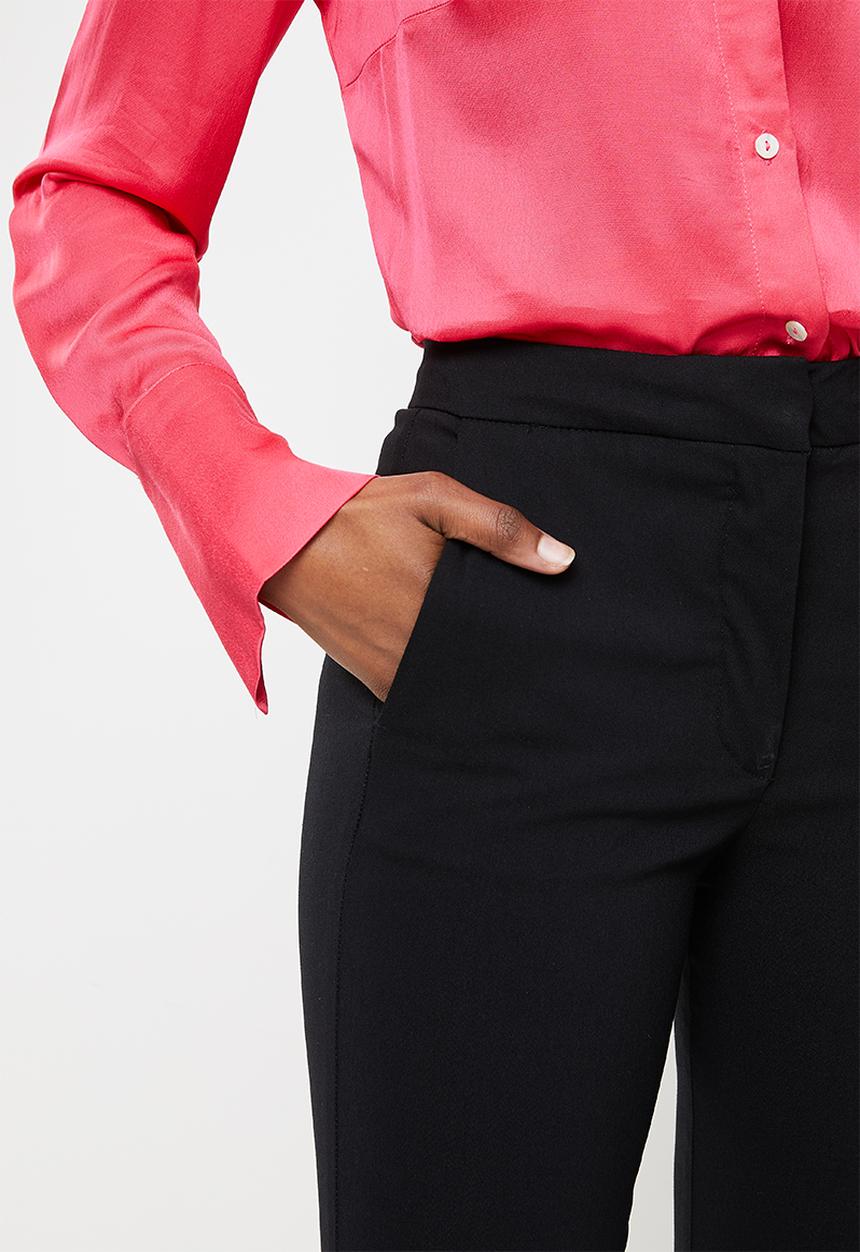 MANGO - Trousers bootcut - black