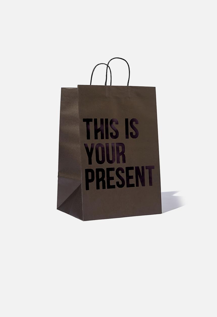 Typo - Get stuffed gift bag - this is your present - black