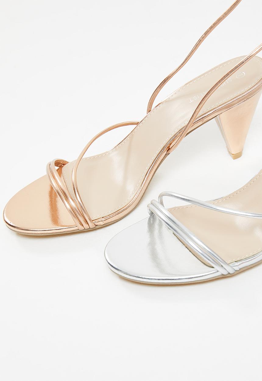 Superbalist - Ciara strappy angle block heel - rose gold