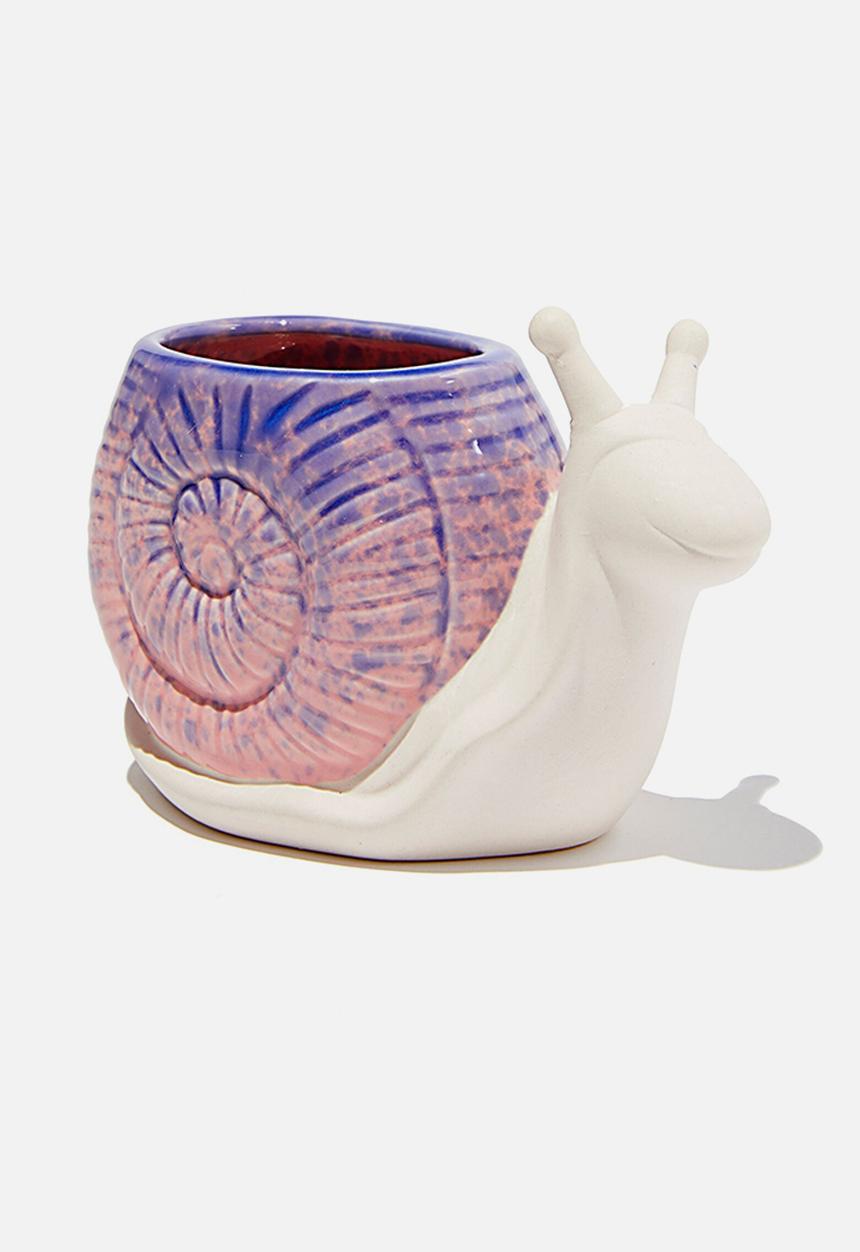 Typo - Pen holder - snail - white & pink