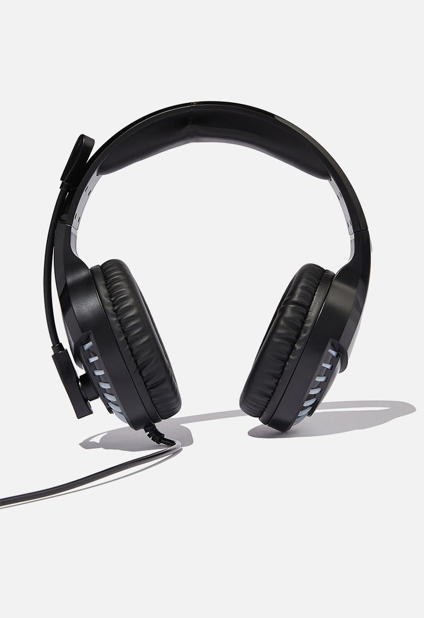 Typo - Mic drop led headphone - black