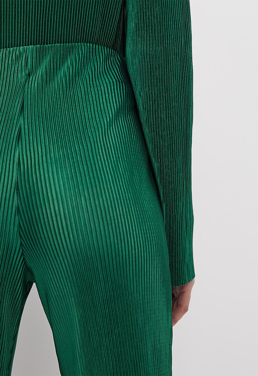 VELVET - Plisse pants - midnight pine