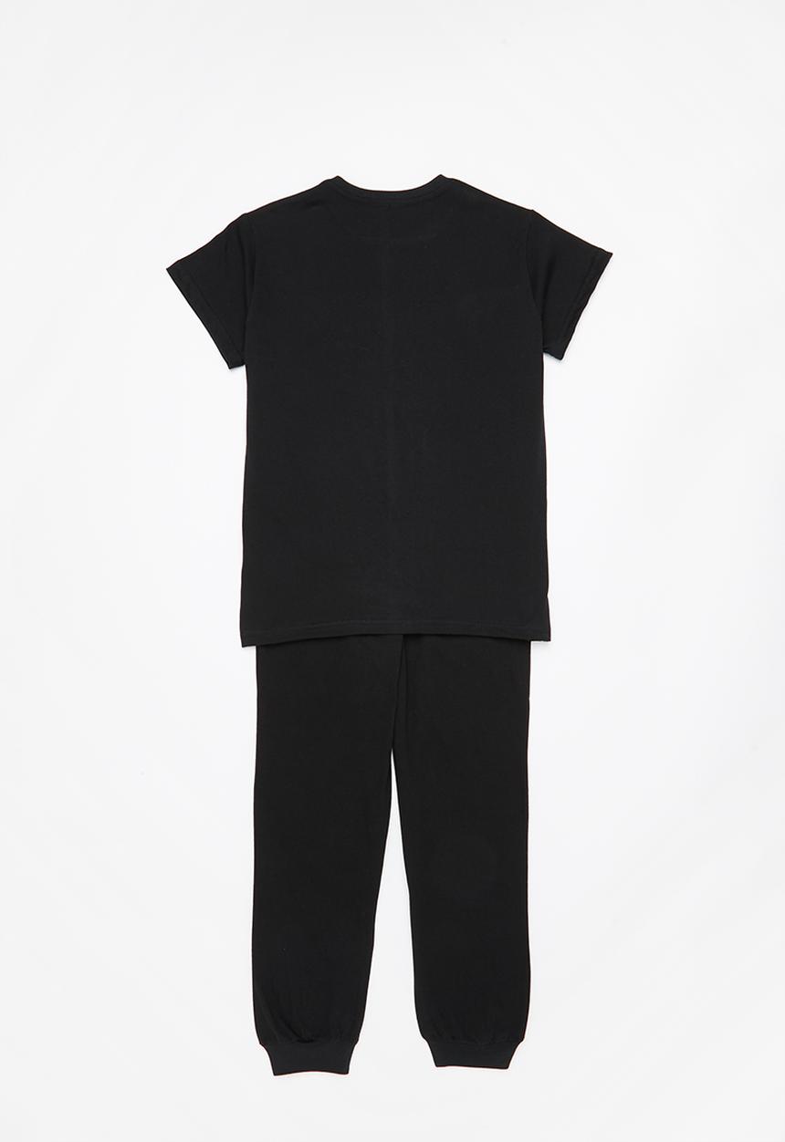 Superbalist - Tee & pant pj set - black