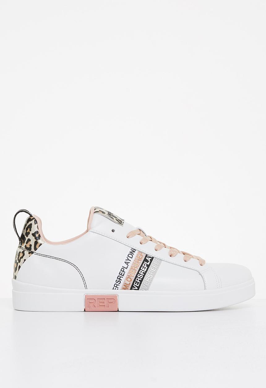 Replay - Polaris w web - off white leopard