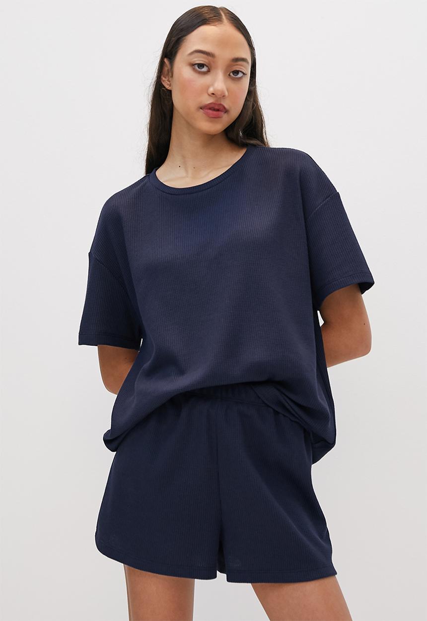 Superbalist - Waffle tee & shorts set - ink