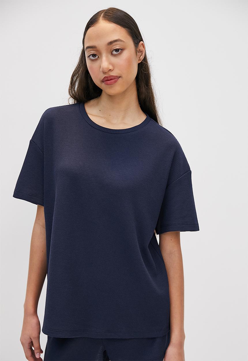 Superbalist - Waffle tee & shorts set - ink