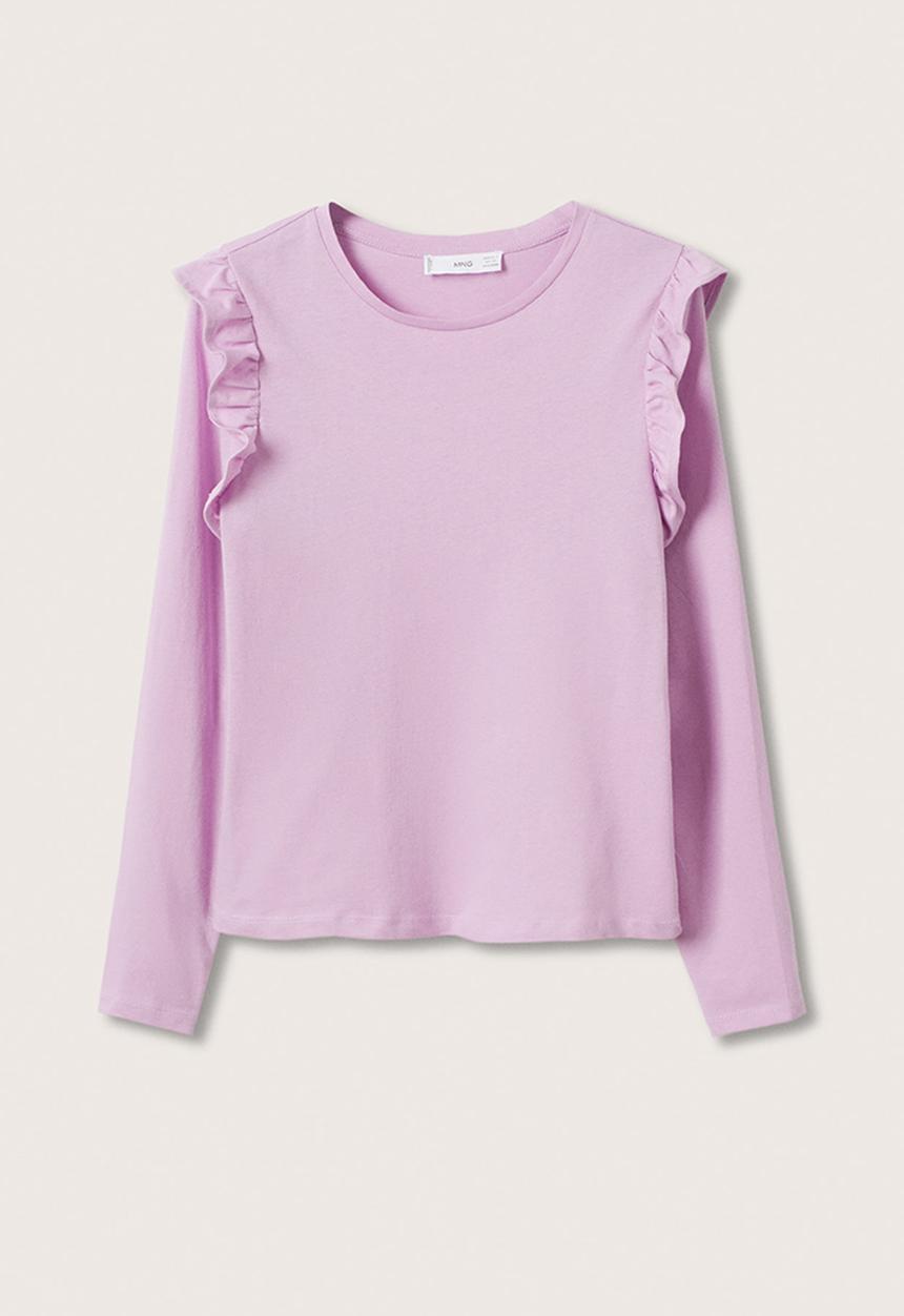MANGO - T-shirt vini - light pastel purple