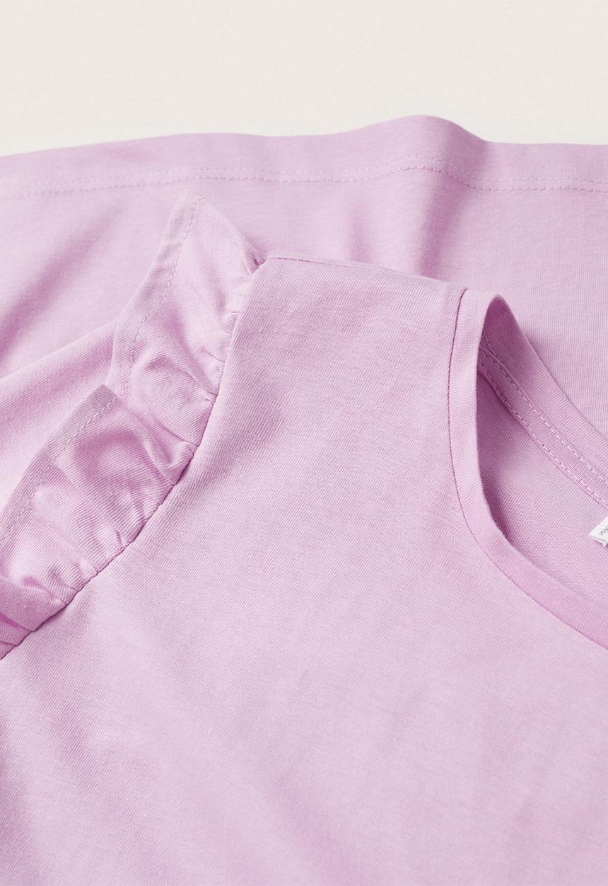 MANGO - T-shirt vini - light pastel purple