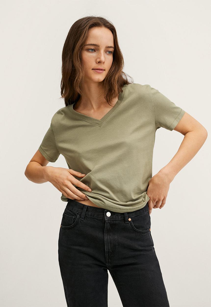 MANGO - T-shirt chalapi - khaki
