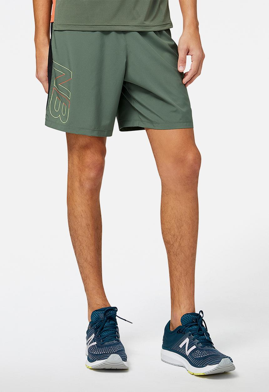 New Balance  - Accelerate pacer 2-in-1 short graphic - deep olive green