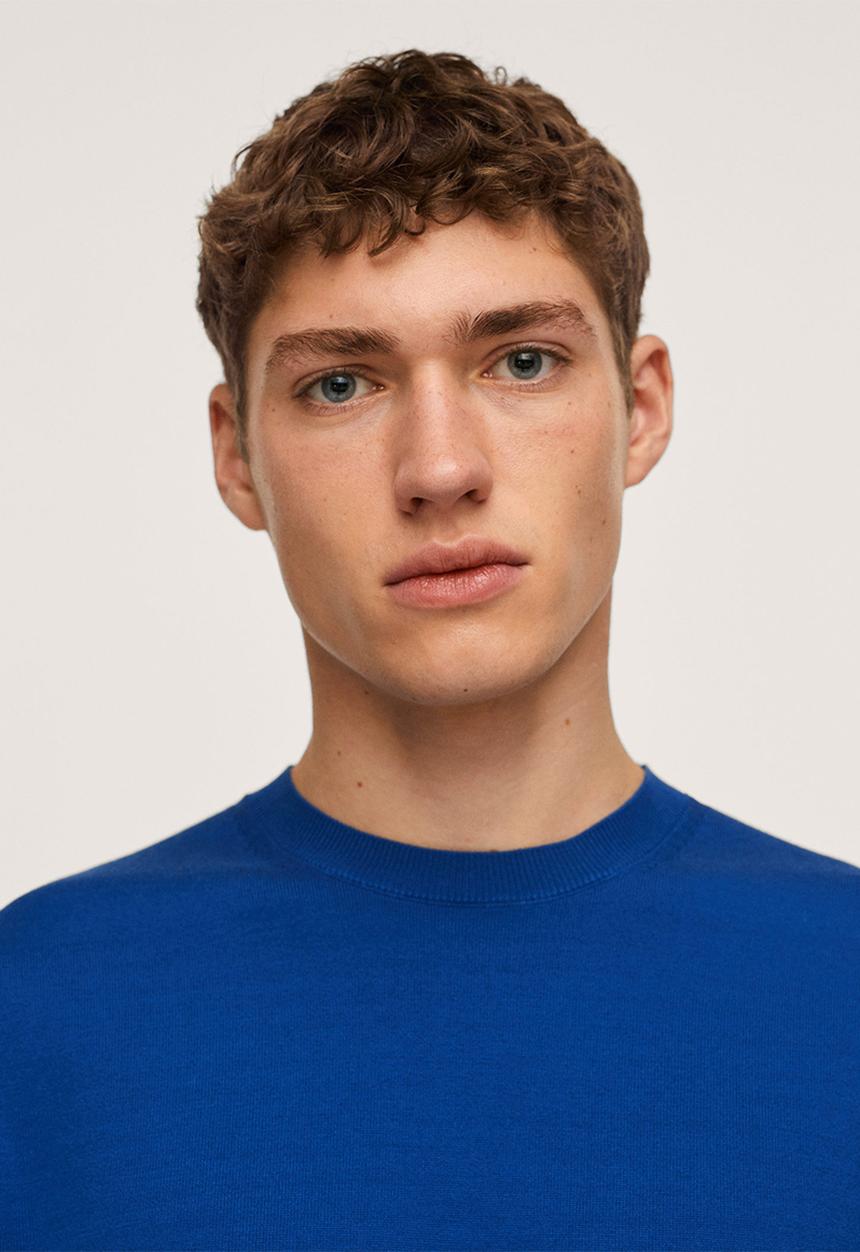 MANGO - Ten crew sweatshirt - blue