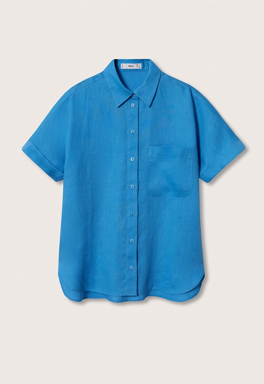 MANGO - Shirt pai - light pastel blue