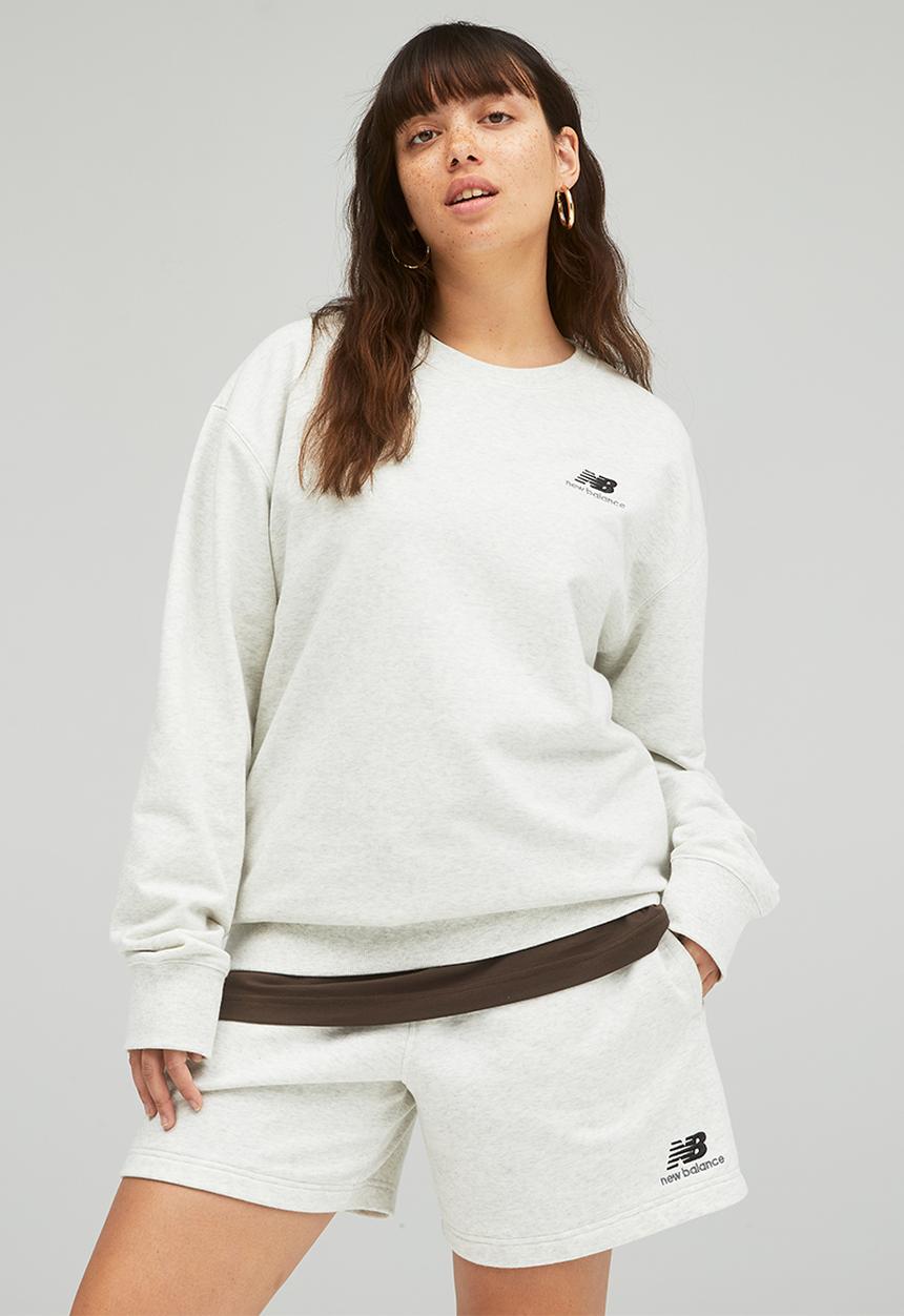 New Balance  - Nb essentials uni-ssentials crew - sea salt heather