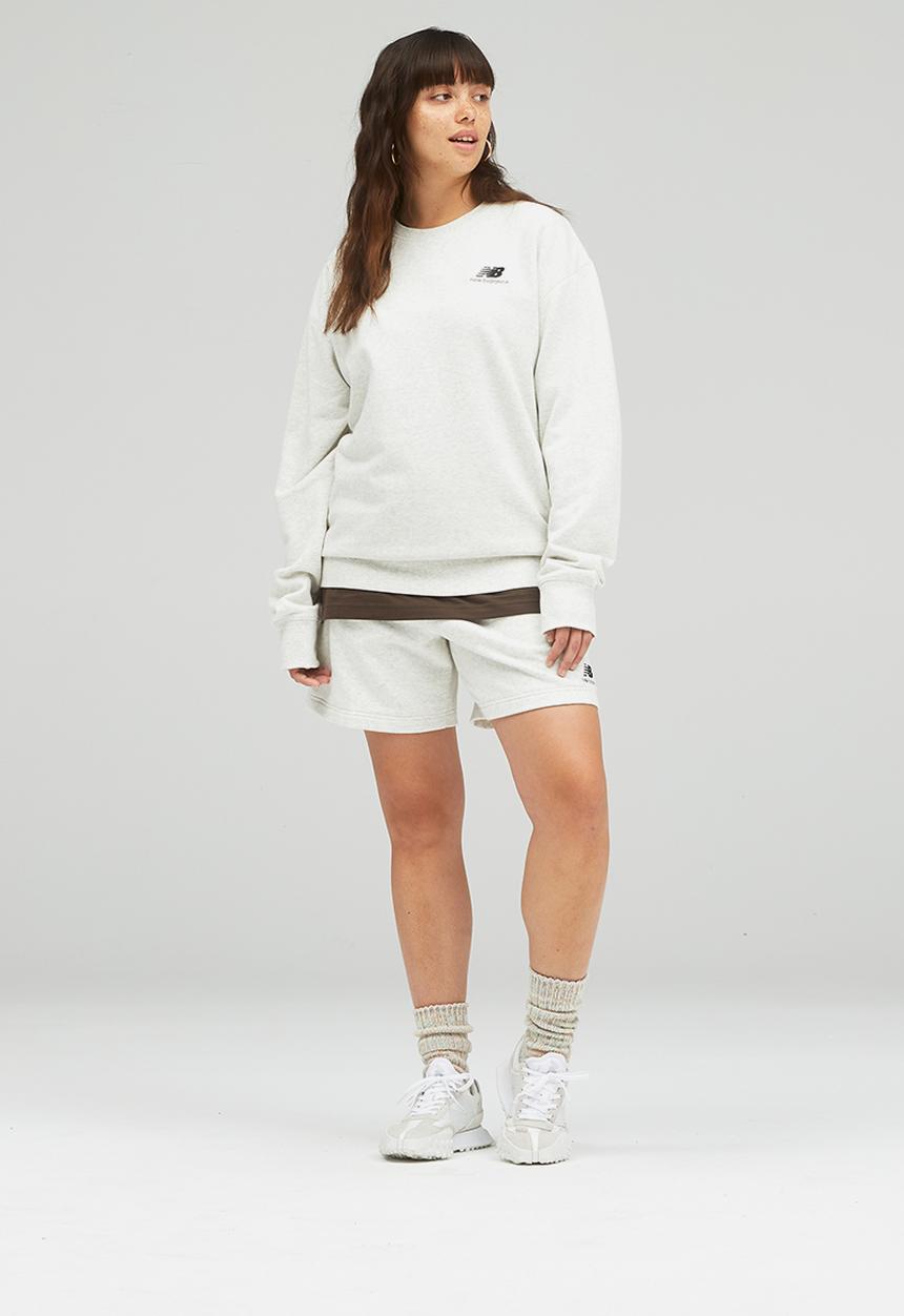 New Balance  - Nb essentials uni-ssentials crew - sea salt heather