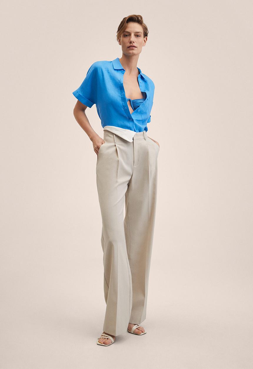 MANGO - Shirt pai - light pastel blue