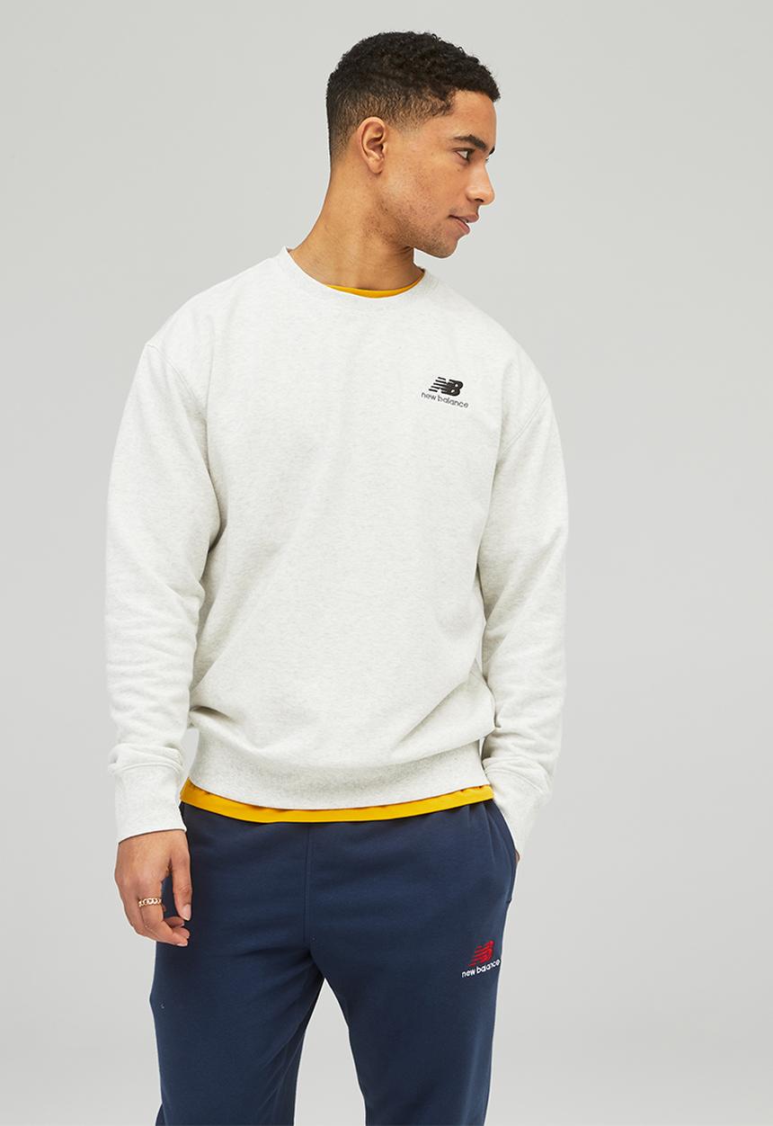 New Balance  - Nb essentials uni-ssentials crew - sea salt heather