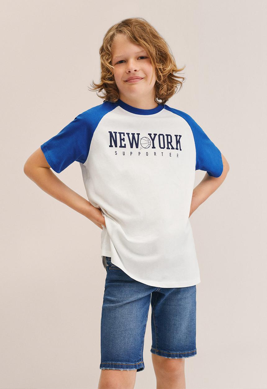 MANGO - T-shirt francis - bright blue