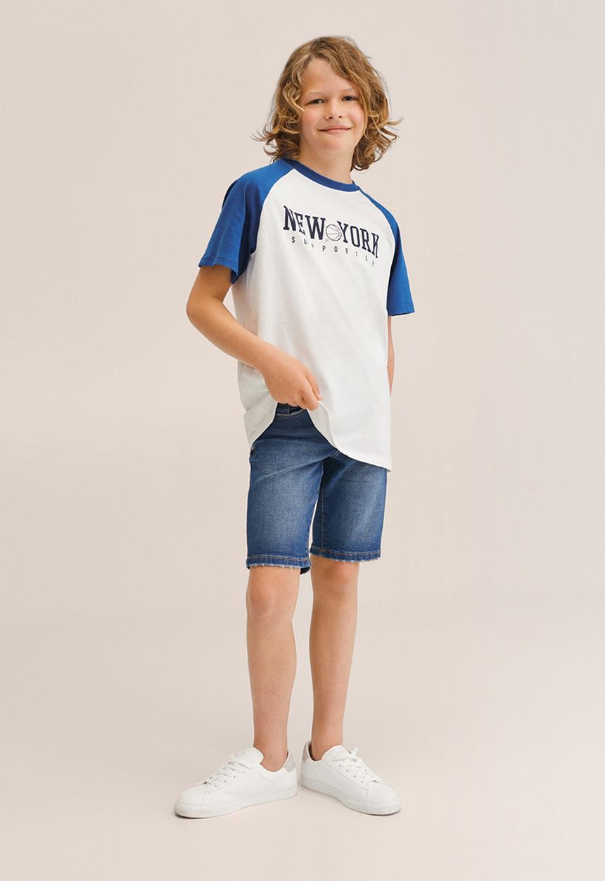MANGO - T-shirt francis - bright blue