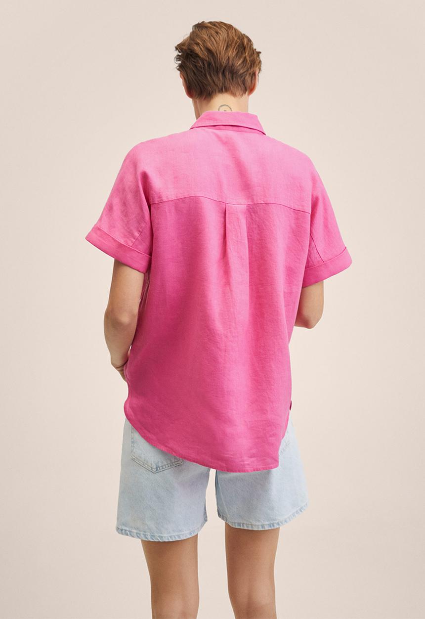 MANGO - Shirt pai - pink