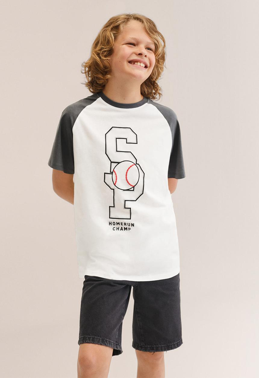 MANGO - T-shirt francis - charcoal