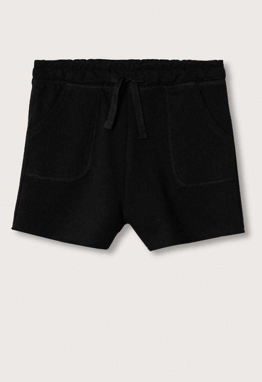 MANGO - Shorts lea - black
