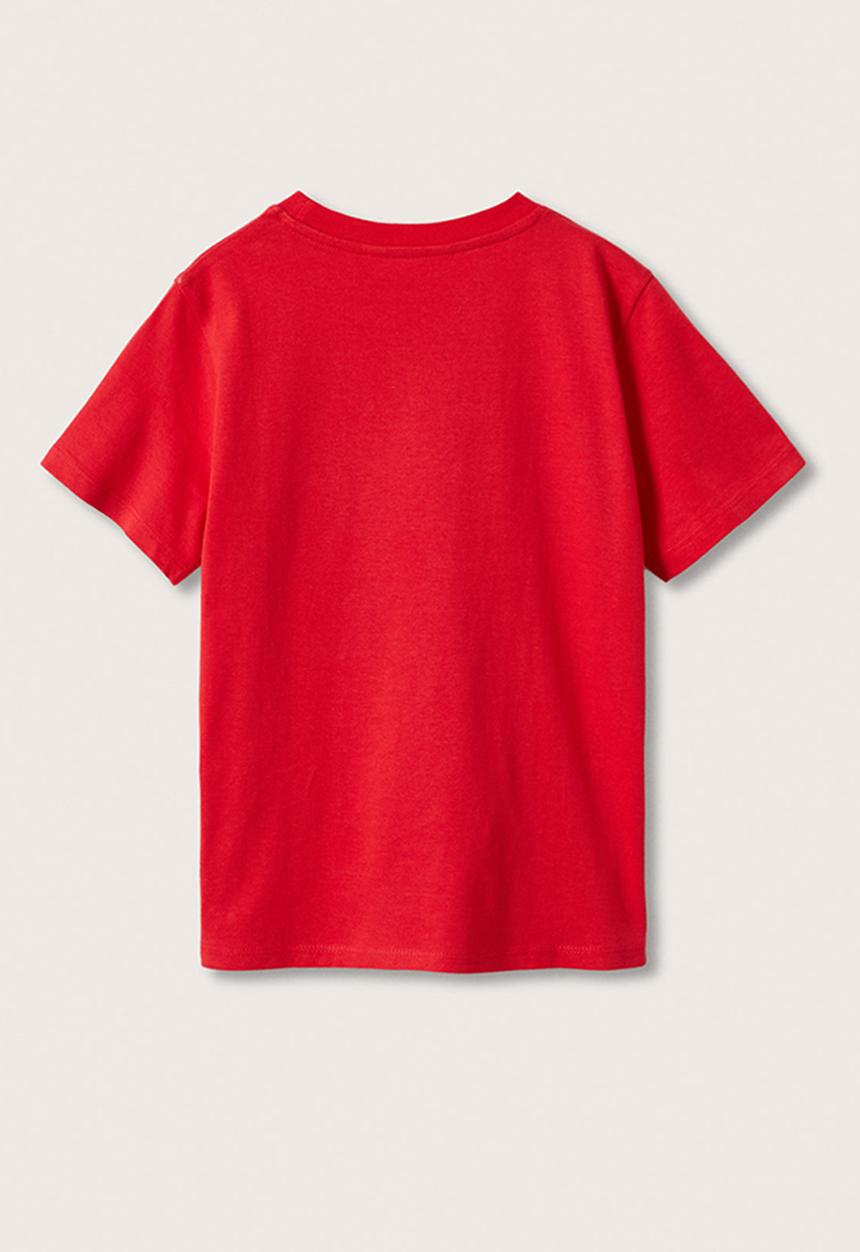 MANGO - T-shirt fearless - red 