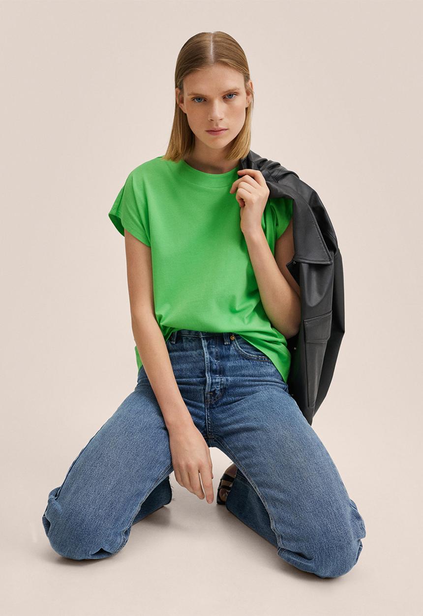 MANGO - T-shirt veri - green