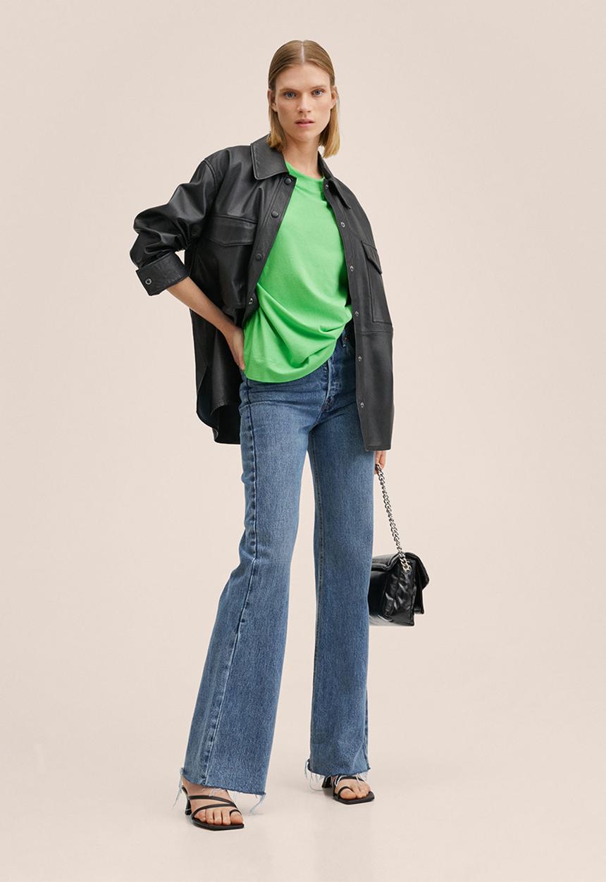 MANGO - T-shirt veri - green