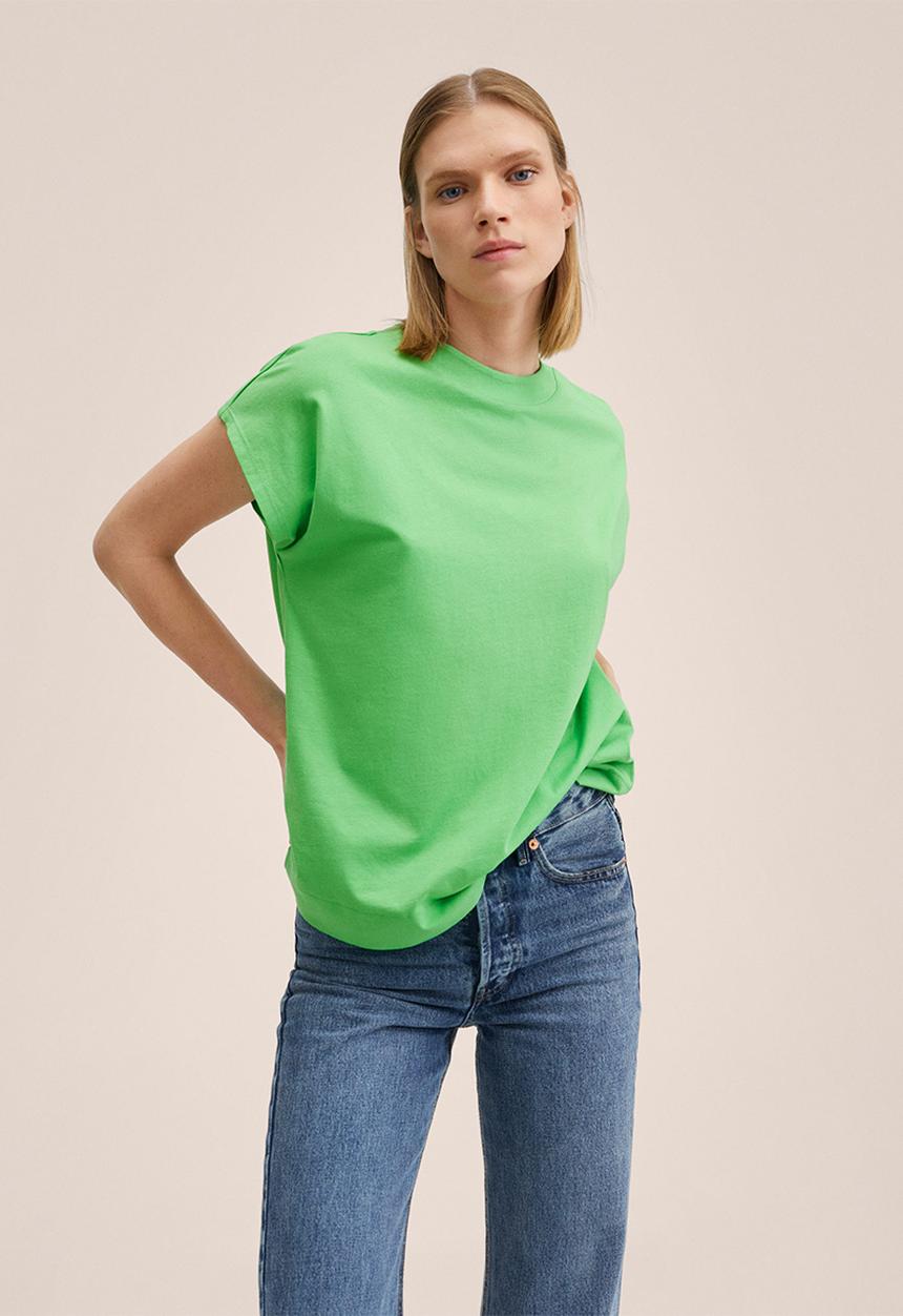 MANGO - T-shirt veri - green