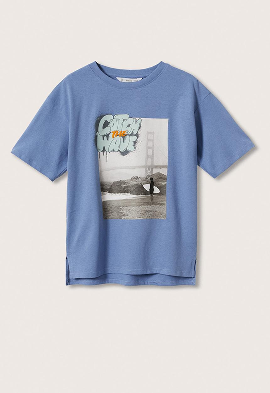 MANGO - T-shirt spray - medium blue