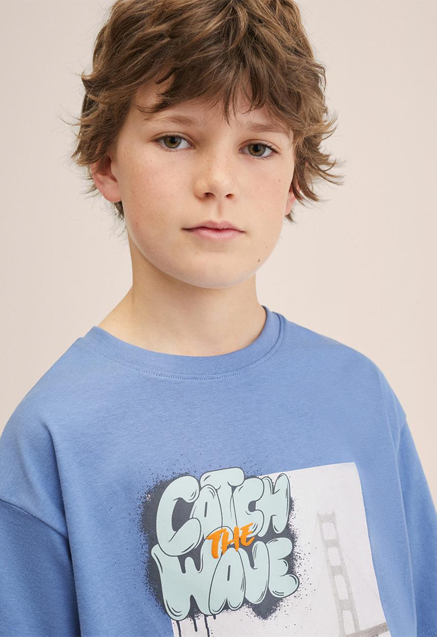 MANGO - T-shirt spray - medium blue