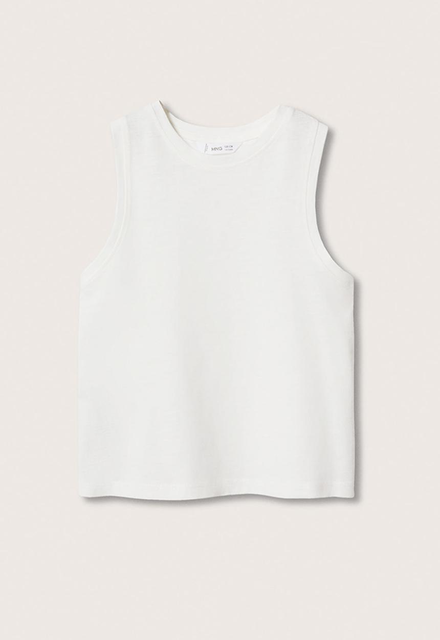 MANGO - T-shirt bandini - off white 