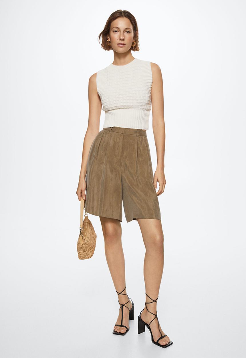 MANGO - Bermuda shorts dalia - khaki