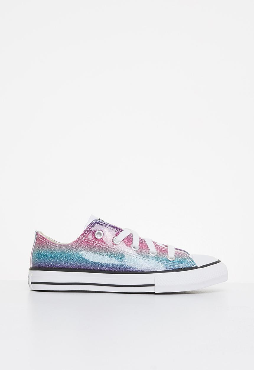 Converse - Chuck taylor all star glitter drip ox - pink/natural ivory/purple/teal