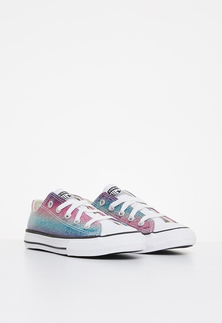 Converse - Chuck taylor all star glitter drip ox - pink/natural ivory/purple/teal