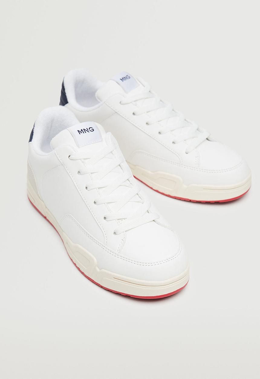 MANGO - Ali lace-up sneaker - white