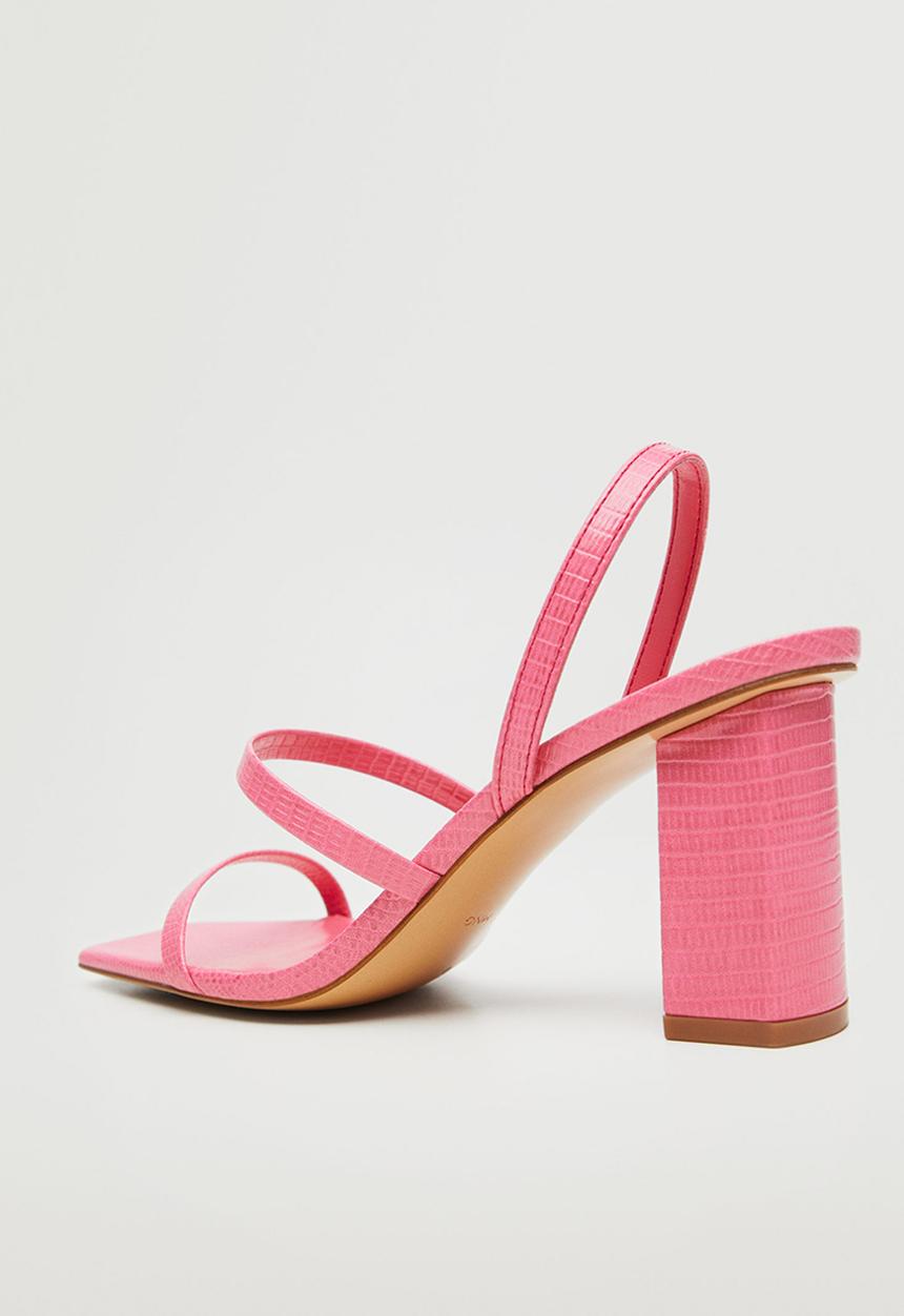 MANGO - Trini strappy heeled sandal - pink