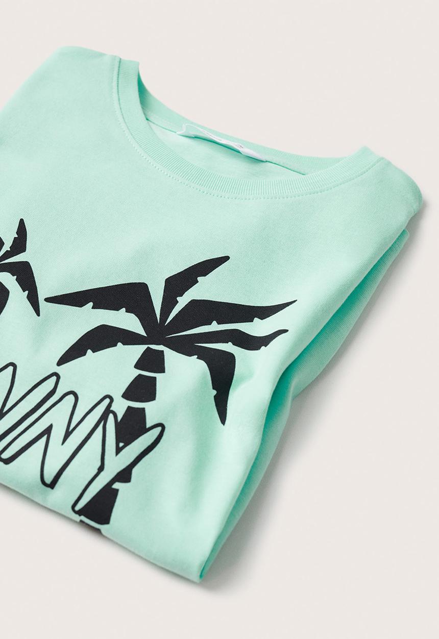MANGO - T-shirt sunny - light green