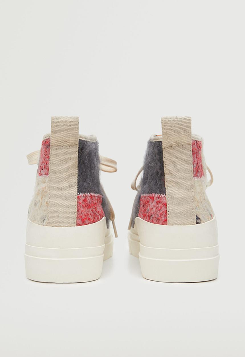 MANGO - Cala contrast sole sneaker - light beige