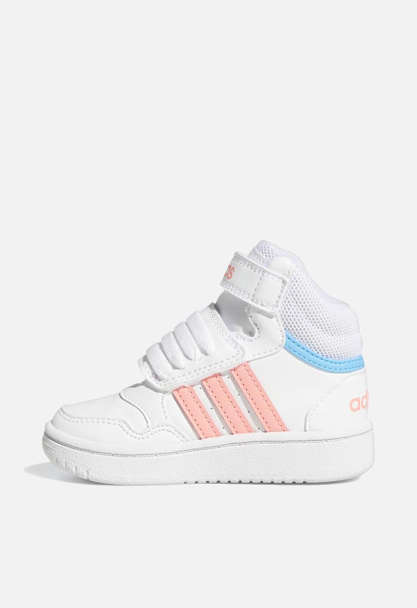 adidas Originals - Hoops mid 3.0 ac i - ftwr white/acid red/sky rush