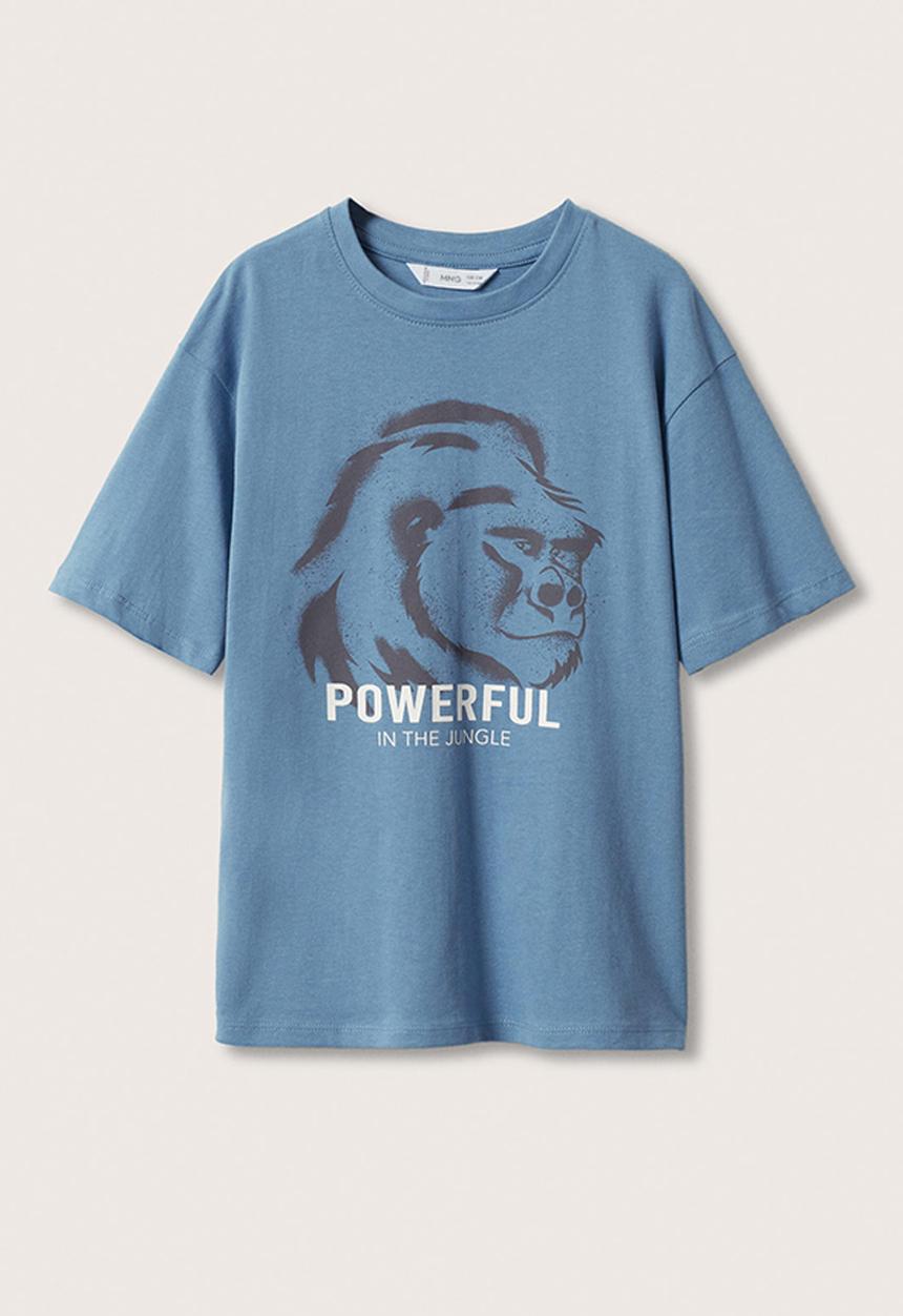 MANGO - T-shirt wild - medium blue