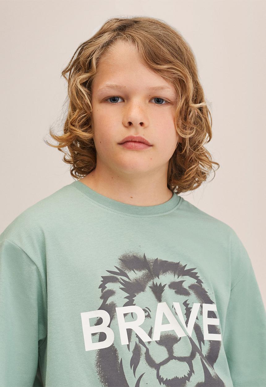 MANGO - T-shirt wild - khaki