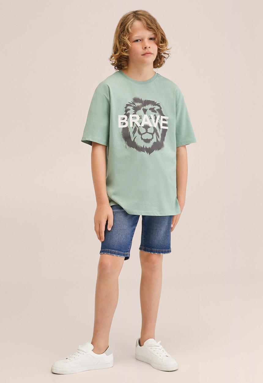 MANGO - T-shirt wild - khaki