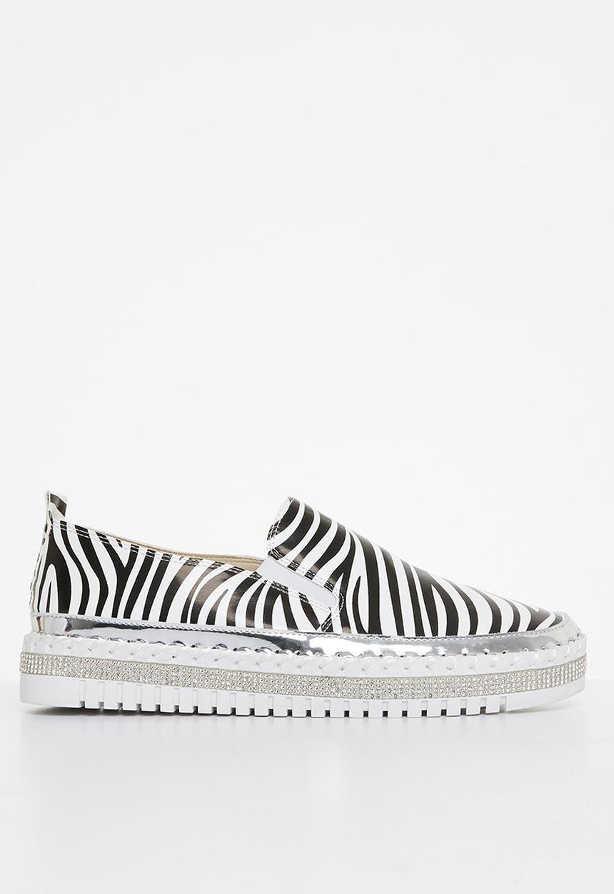 Footwork - Flora diamante slip-on - zebra 